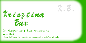 krisztina bux business card